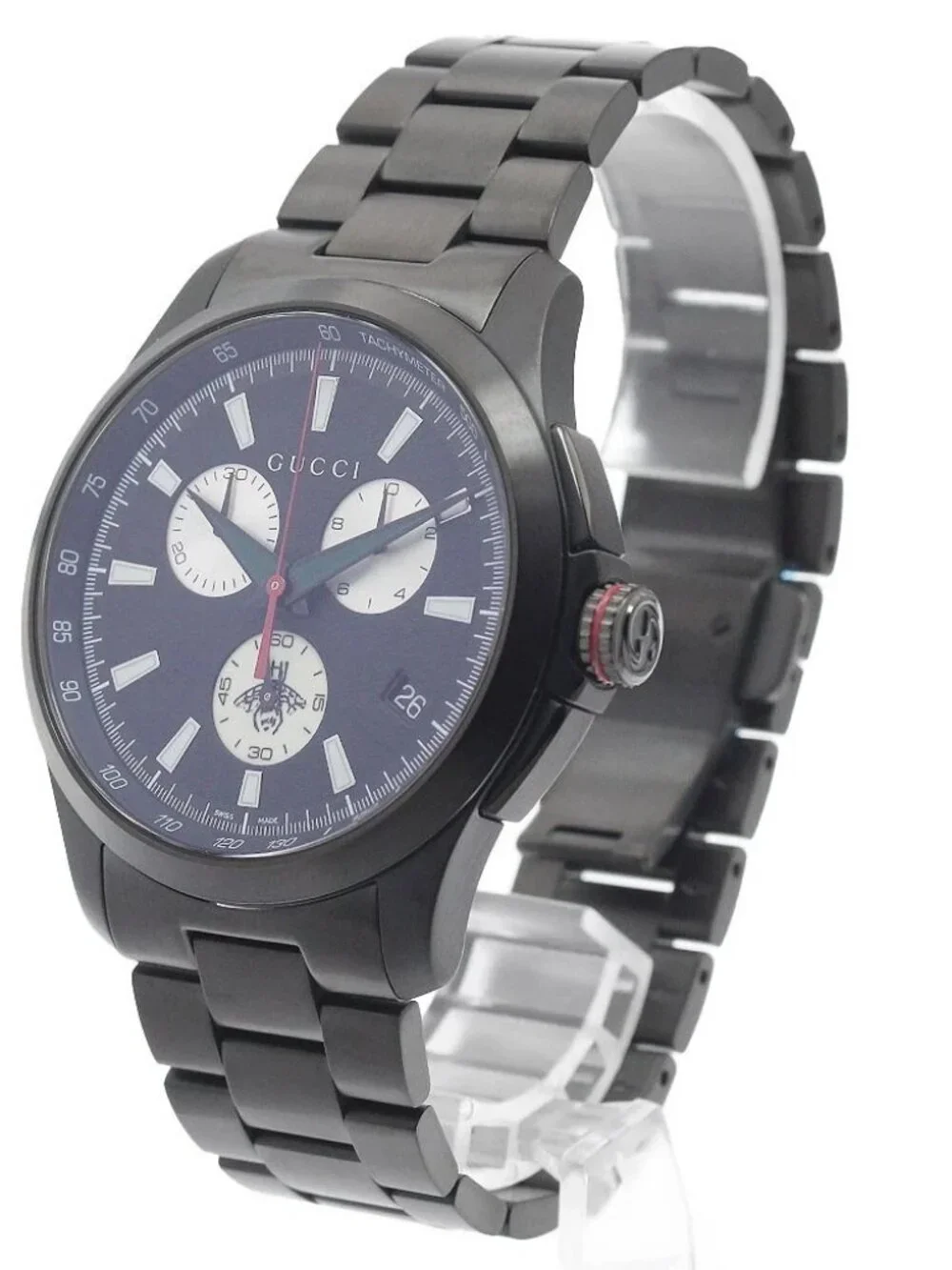 GUCCI G timeless 126.2/YA126268 Chronograph black Dial Quartz Men's Watch_973696